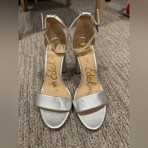 Sam Edelman Metallic Silver Heels